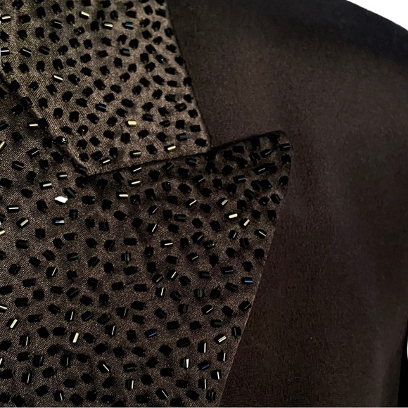 Women’s black silk Tuxedo with beading. New #tuxedo #womenssuit - Picture 7 of 10